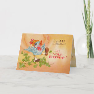 Blue Bird Birthday Card Kaart