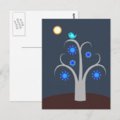 Blue Bird, carte postale Pleine lune (Devant / Derrière)