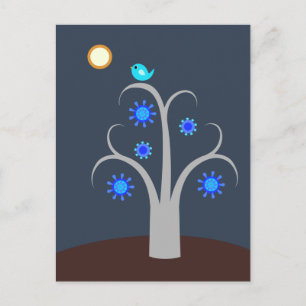 Blue Bird, carte postale Pleine lune