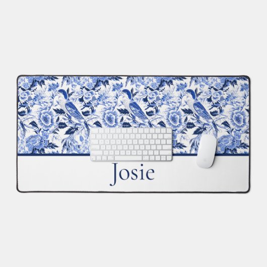 Blue Bird Chinoiserie Monogram  (Clavier et souris)
