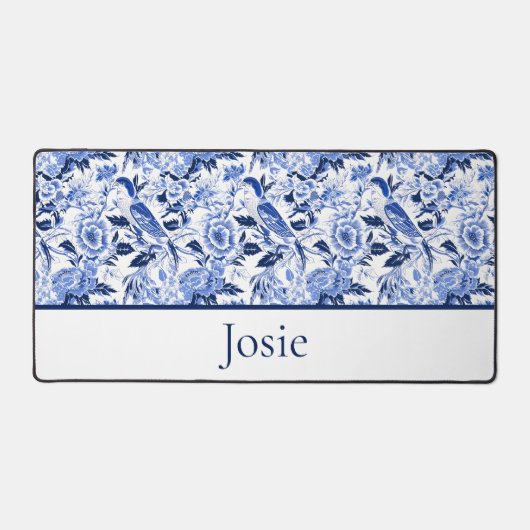 Blue Bird Chinoiserie Monogram (Recto)