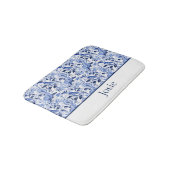 Blue Bird Chinoiserie Monogram Badmat (Gekanteld)