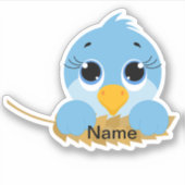 Blue Bird Die Cut Sticker Decal (Voorkant)