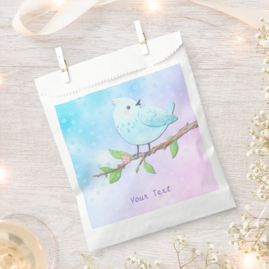 Blue Bird Favor Bag Bedankzakje (Geknipt)