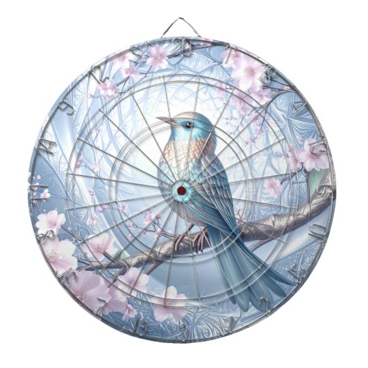 Blue Bird Floral Dartboard Dartbord (Voorkant)
