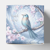 Blue Bird Floral Favor Box Bedankdoosjes (Bovenkant)