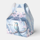 Blue Bird Floral Favor Box Bedankdoosjes (Achterkant)