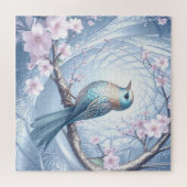 Blue Bird Floral Jigsaw Puzzle (Horizontal)
