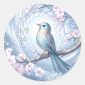 Blue Bird Floral Sticker (Devant)