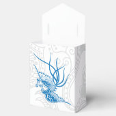 Blue Bird & Henna Swirl Favor Box Bedankdoosjes (Geopend)