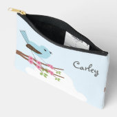 Blue Bird in Blossom Tree Personalised Cute Etui (Open)