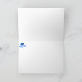 Blue Bird Leaf Branch Natuur Simpel Dank U Bedankkaart (Binnen)