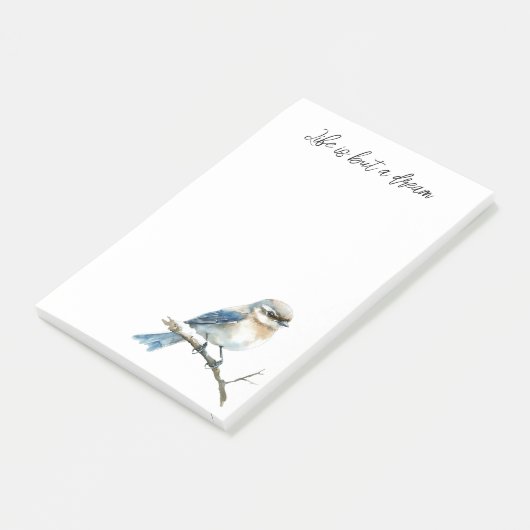 Blue Bird on a Tree Branch Post-it® Notes (Schuin)