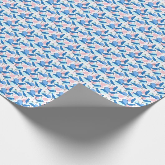 Blue Bird Party Cadeaupapier (Hoek)