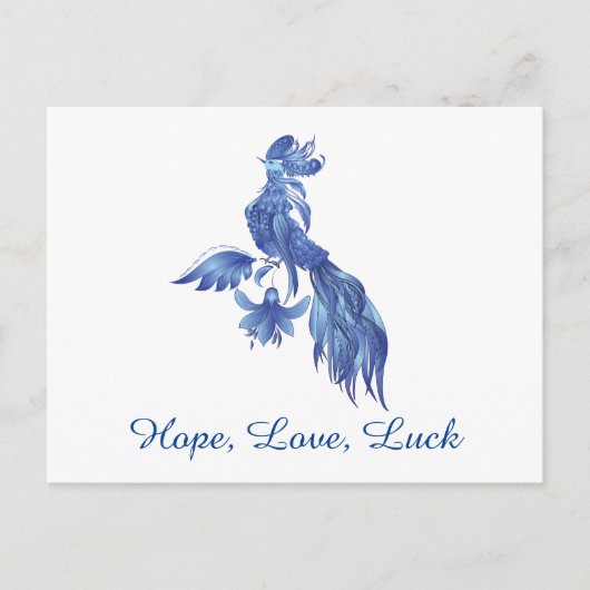 Blue Bird Phoenix Briefkaart (Voorkant)