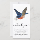 Blue Bird Photo Carte de remerciements funéraire (Devant)