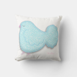 Blue bird pillow kussen