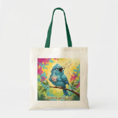 Blue Bird Quote Tote Bag (Devant)