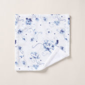 Blue Bird Rose Chinoiserie Floral (Gant de toilette)