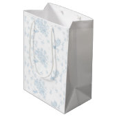 Blue Bird & Rozen Wrapping Papier Medium Cadeauzakje (Achterkant Gekanteld)