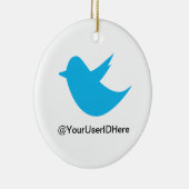 Blue Bird Social Media Keramisch Ornament (Rechts)