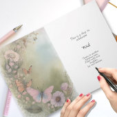 Blue Bird Spring Flowers Waterverf Verjaardag Kaart