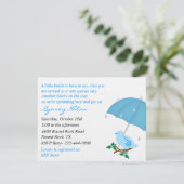 Blue Bird Sprinkle Shower Uitnodiging (Staand voorkant)