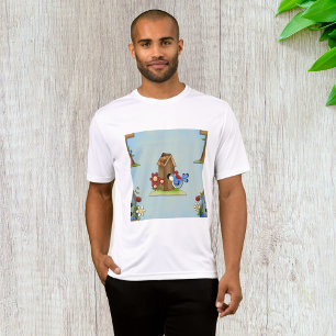 Blue Bird Vogelhuis Mannen Actief T-shirt