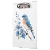 Blue bird with blue flowers klembord (Links)