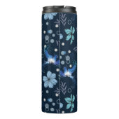 Blue Birds and Floral Harmony Seamless Pattern Thermosbeker (Achterkant)