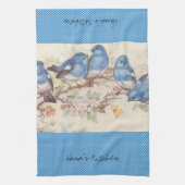 Blue Birds Cuisine Serviette à main (Vertical)