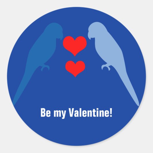 Blue Birds in Love Sticker (Voorkant)