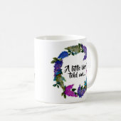 Blue Birds Lilac Fleurs Coffee Cup Mug (Devant droit)
