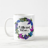 Blue Birds Lilac Fleurs Coffee Cup Mug (Gauche)