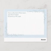 Blue Birth Announcement Boy Briefkaart (Achterkant)