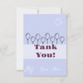 Blue Birthday bedankkaart (Achterkant)