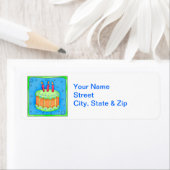 Blue Birthday Cake Return Label (Insitu)