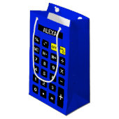 Blue Birthday Calculator Klein Cadeauzakje (Voorkant Gekanteld)