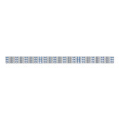 Blue Black Aztec Tribal Print Geometric Pattern Grosgrain Lint (Voorkant)