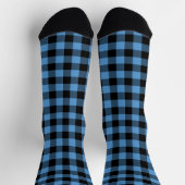 Blue Black Buffalo Check Pattern Sokken (Top)