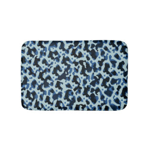 Blue Black Camo Abstract Patroon Badmat