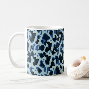 Blue Black Camo Abstract Patroon Koffiemok