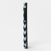 Blue Black Chevron Monogram Case-Mate iPhone Case (Achterkant/links)