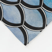 Blue Black Dragon Scale Blanket Fleece Deken (Hoek)