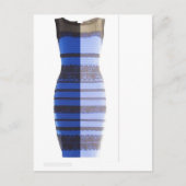 Blue Black Dress White en Gold Split Photo Pic Briefkaart (Voorkant)