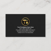 Blue Black Grunge Gold Wave Painter Visitekaartje (Achterkant)