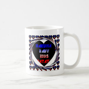 Blue Black Hakuna Matata Baby Kinder Design.png Koffiemok