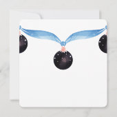 Blue black Modern Winter Holiday Greeting Bedankkaart (Achterkant)