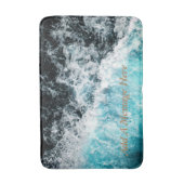 Blue Black Ocean Waves Hawaii  Badmat (Voorkant Verticaal)