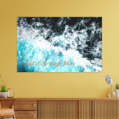 Blue Black Ocean Waves Hawaii  Canvas Afdruk (Insitu (Woonkamer))